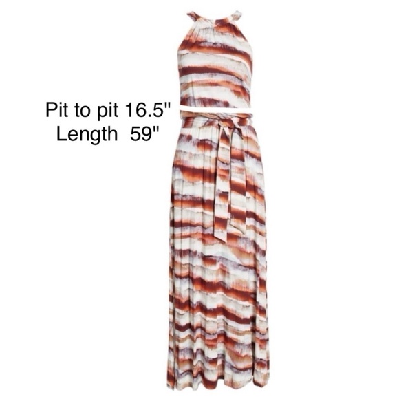 Ilse Jacobson Halter Maxi Dress in Langoustino NWT Size Medium - Picture 3 of 14